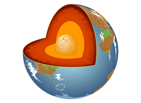 Anatomy of the Earth,Geology nature backgroundのイラスト素材