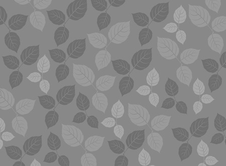 Leaf pattern on a gray backgroundのイラスト素材