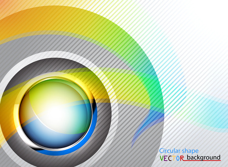 Colorful circular shape vector abstract backgroundのイラスト素材