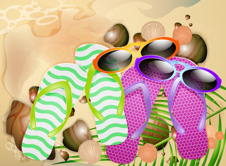 Beautiful seascape,happy holidays nature backgroundのイラスト素材