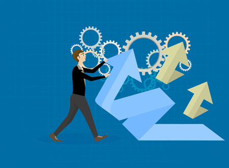 New planing cartoon business concepts backgroundのイラスト素材