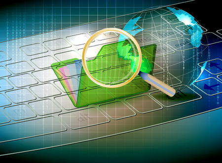 Business concepts,scanned folder safety technology backgroundのイラスト素材