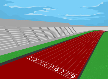 Stadium and racetrack,sport vector backgroundのイラスト素材