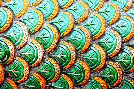 Ceramic dragon scales ,art pattern background