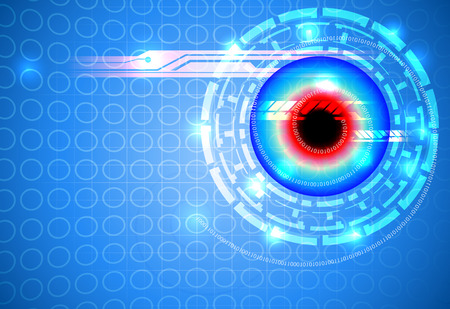 Technology scene abstract vector on a blue backgroundのイラスト素材