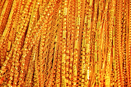 Close up Gold Necklace sceneの写真素材