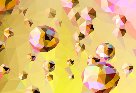 Water drop shape scene low poly backgroundのイラスト素材