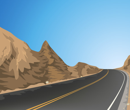 Beautiful view country road,nature landscape vector backgroundのイラスト素材