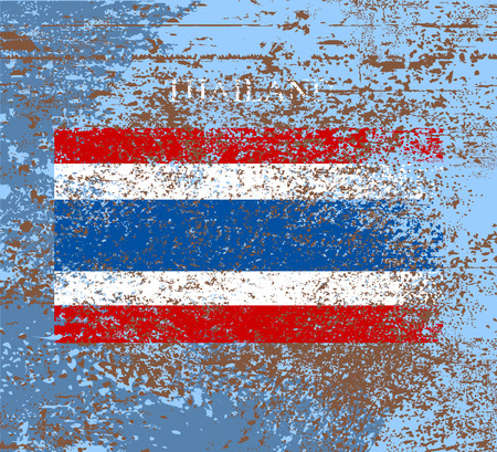 Thailand flag scene,grunge style vector abstract backgroundのイラスト素材