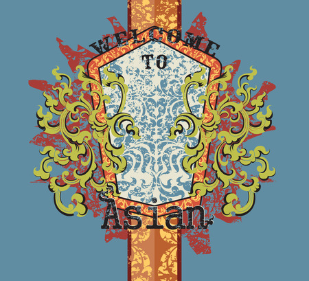 Asian art pattern,graphic design,print,t-shirt another art vector backgroundのイラスト素材