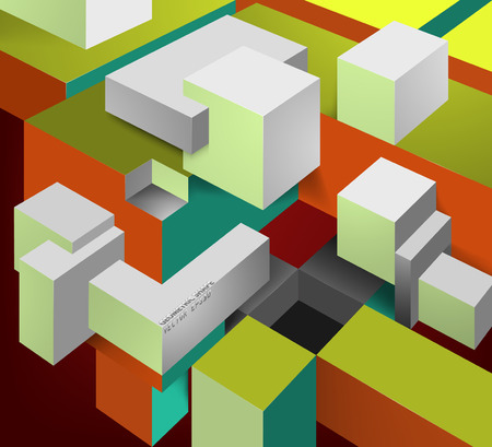 Geometrical shaped colors vector abstract backgroundのイラスト素材