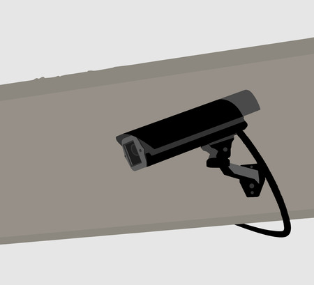 CCTV Camera silhouette scene technology background