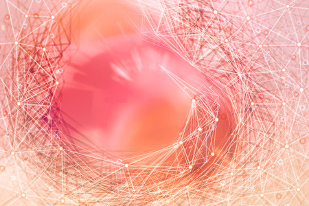 Futuristic techno line shape scene abstract backgroundの写真素材