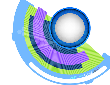 Colorful abstract curve scene vector concepts on a white backgroundのイラスト素材