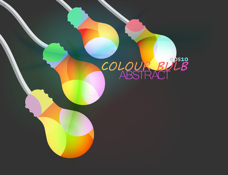 Colour bulb scene vector abstract on a gray background.のイラスト素材