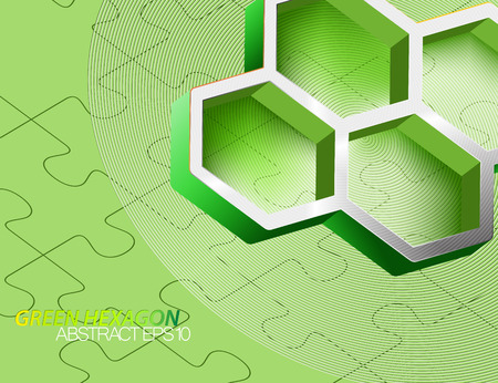 Green hexagonal shape scene vector concepts abstract backgroundのイラスト素材