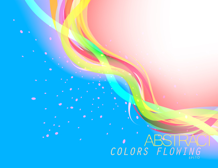 Vibrant colors flowing vector abstract backgroundのイラスト素材