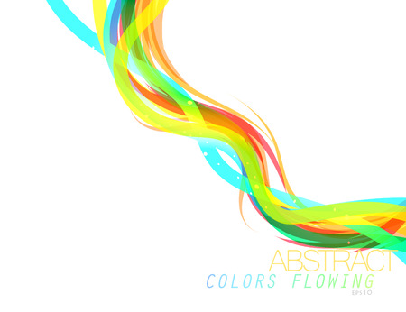 Abstract colors flowing vector on a white backgroundのイラスト素材