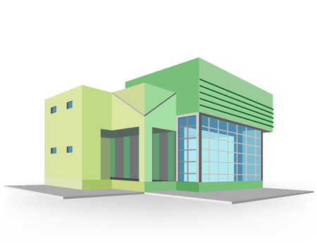 New house models colors style vector design on a white backgroundのイラスト素材