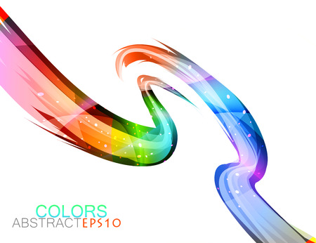 Glossy colors on a white vector abstract backgroundのイラスト素材