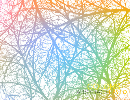 Colorful twig scene vector abstract art nature on a white backgroundのイラスト素材
