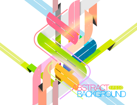 Glossy colors shape style vector abstract on a white backgroundのイラスト素材