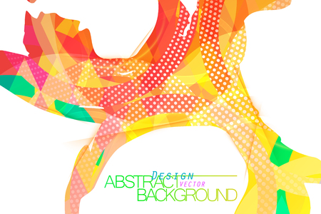 Abstract translucent colors shape scene on a white vector wallpaper backgroundのイラスト素材