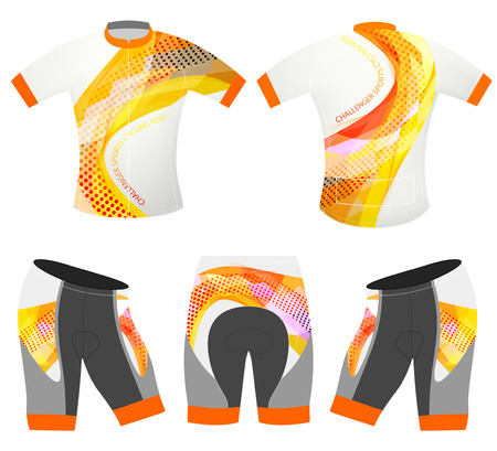 Challenger sports t-shirt vector cycling vest design on a white backgroundのイラスト素材