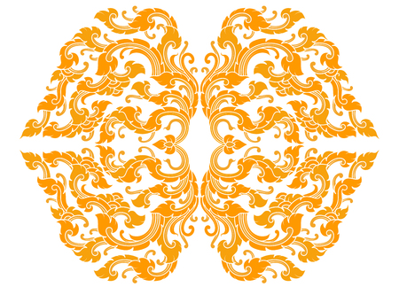 Thai art pattern vector contemporary art style on a white backgroundのイラスト素材