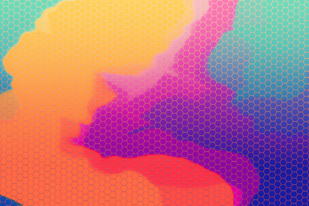 Beautiful hexagon color wallpaper abstract backgrounds