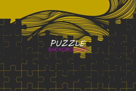 Abstract puzzle concepts vector wallpaper backgroundsのイラスト素材