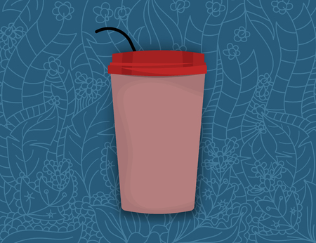 A cup on art pattern vector wallpaper design backgroundsのイラスト素材