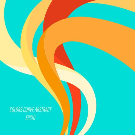 Abstract colors curve on blue vector backgroundのイラスト素材