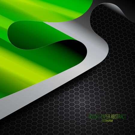 Green color paper in dark scene vector graphics wallpaper backgroundのイラスト素材