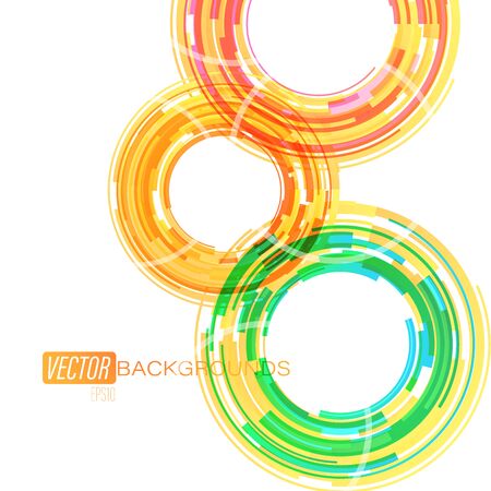 Circular lines motion on a white scene vector graphics wallpaper backgroundsのイラスト素材