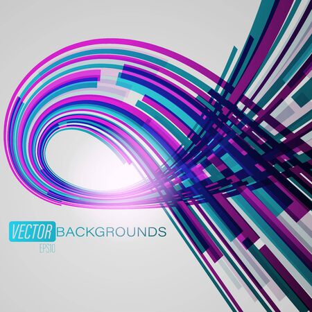 Purple curved abstract on a gray vector wallpaper backgroundsのイラスト素材