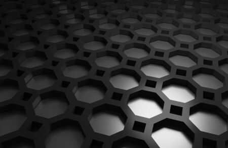 Octagon shape scene 3d rendering wallpaper backgrounds