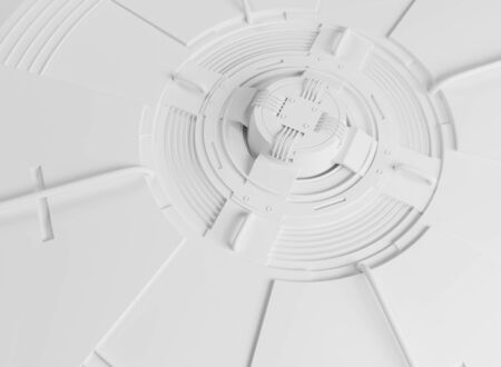 Abstract texture technology concept 3d render white background