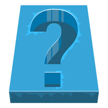 Blue question mark icon scene  vector on a white backgroundのイラスト素材