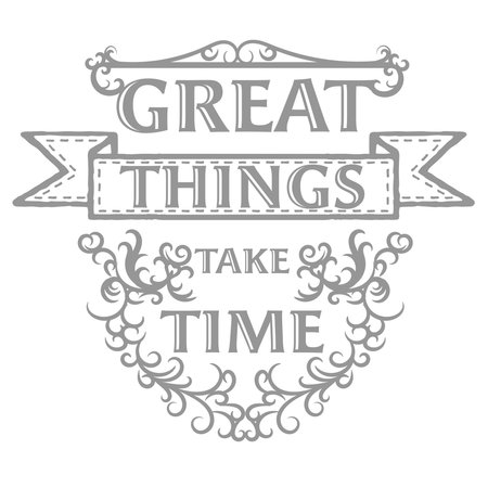 Great things take time pattern style vector motivation quote wallpaper backgroundsのイラスト素材