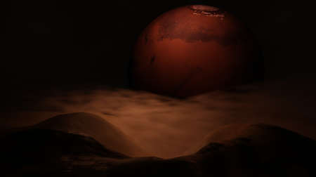 3d render planet earth in dusk nature scenery wallpaper backgroundsの写真素材