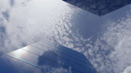 Skyscraper perspective modern building 3D rendering architecture wallpaper backgrounds