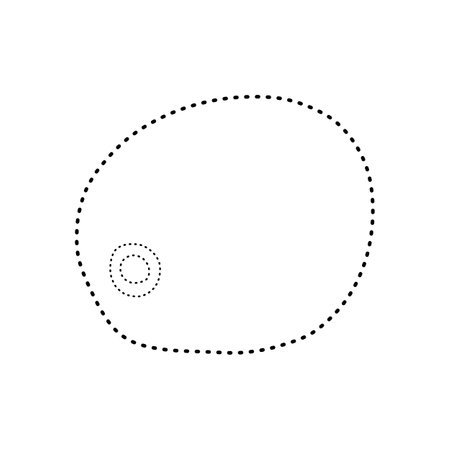 dotted line drawing of a kiwi for children's drawing practice. You can use it for children books, web design, posters, campaigns, and many more.のイラスト素材