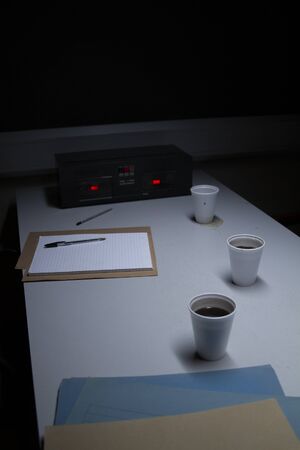 Police Station Custody Interview Room with Recorderの写真素材