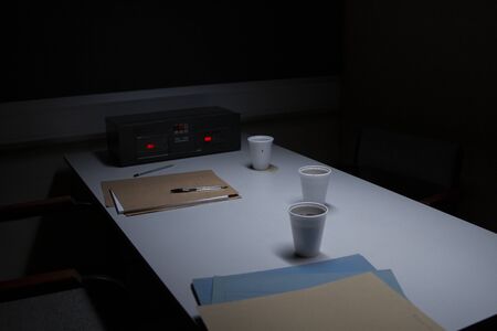 Police Station Custody Interview Room with Recorderの写真素材