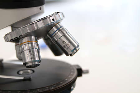Professional Microscope in a University Science Laboratoryの写真素材