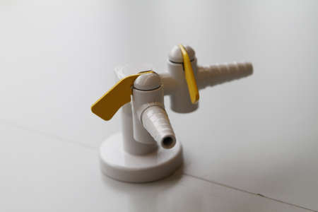 Natural Gas Outlet Tap in a University Science Laboratoryの写真素材