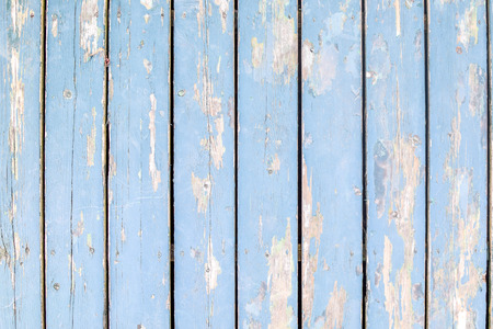 Rustic wood planks texture background - Blue painted old vintage planked wood boardの写真素材