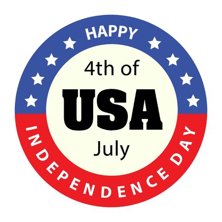 Happy 4th of July USA Independence Day Red Blue Stars Vector Templateのイラスト素材