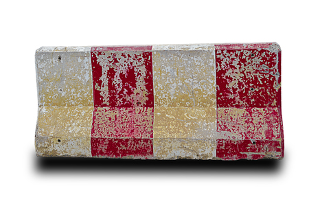 barrier on white background with shadowの写真素材